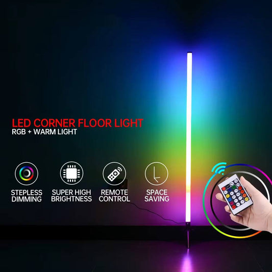 Smart RGB LED Corner Floor Lamp – USB Powered, Color-Changing Room Decor Light - Zeal Cart