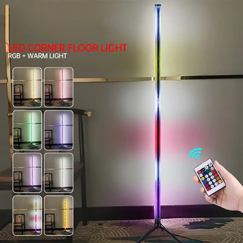 Smart RGB LED Corner Floor Lamp – USB Powered, Color-Changing Room Decor Light - Zeal Cart