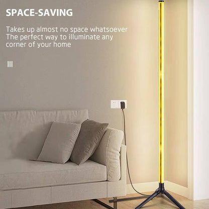 Smart RGB LED Corner Floor Lamp – USB Powered, Color-Changing Room Decor Light - Zeal Cart