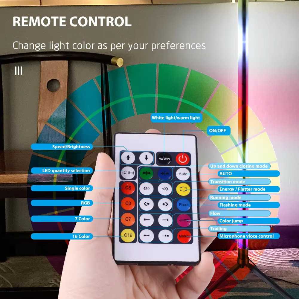 Smart RGB LED Corner Floor Lamp – USB Powered, Color-Changing Room Decor Light - Zeal Cart