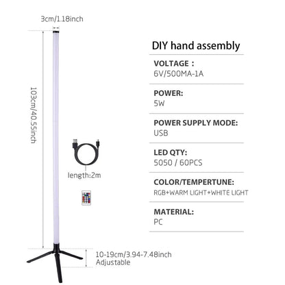 Smart RGB LED Corner Floor Lamp – USB Powered, Color-Changing Room Decor Light - Zeal Cart