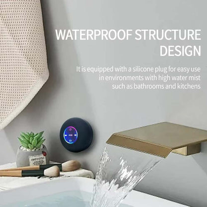 Mini Bluetooth Speaker with LED Light – IPX4 Waterproof, Portable with Suction Cup for Outdoor & Bathroom Use - Zeal Cart