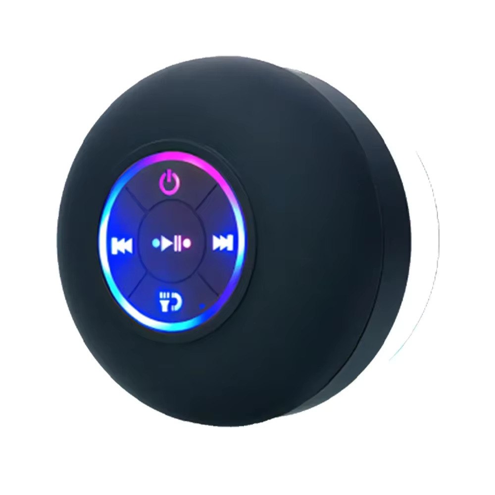 Mini Bluetooth Speaker with LED Light – IPX4 Waterproof, Portable with Suction Cup for Outdoor & Bathroom Use - Zeal Cart