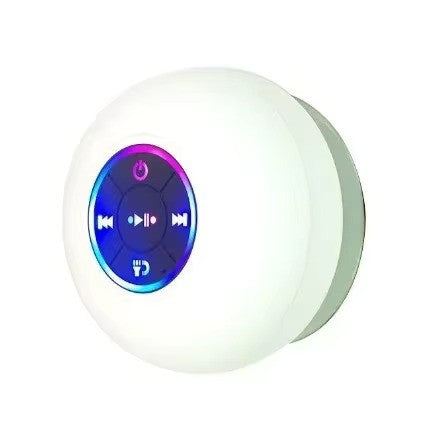 Mini Bluetooth Speaker with LED Light – IPX4 Waterproof, Portable with Suction Cup for Outdoor & Bathroom Use - Zeal Cart