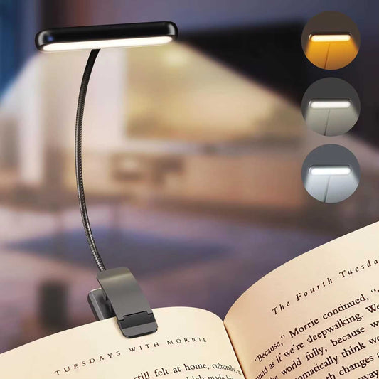 USB Rechargeable Book Light – 14 LEDs Clip-On Reading Lamp with Adjustable Brightness - Zeal Cart