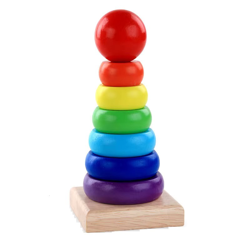 Montessori 6-Piece Wooden Educational Toy Set – Colorful Blocks for Toddlers & Kids - Zeal Cart
