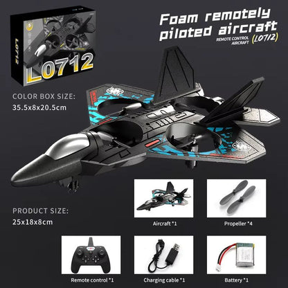 RC Plane 2.4G Remote Control Fighter with Six-Axis Gyroscope, EPP Foam, LED Lights – Indoor & Outdoor Flying Toy for Kids - Zeal Cart