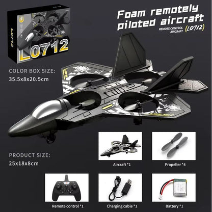 RC Plane 2.4G Remote Control Fighter with Six-Axis Gyroscope, EPP Foam, LED Lights – Indoor & Outdoor Flying Toy for Kids - Zeal Cart
