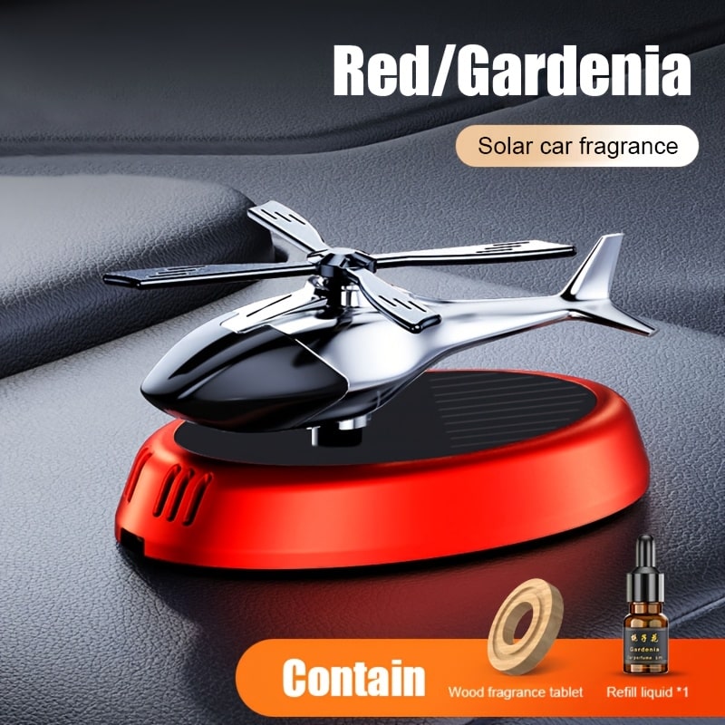 Solar-Powered Rotating Helicopter Car Freshener – Aroma Diffuser for Long-Lasting Fragrance & Odor Removal - Zeal Cart