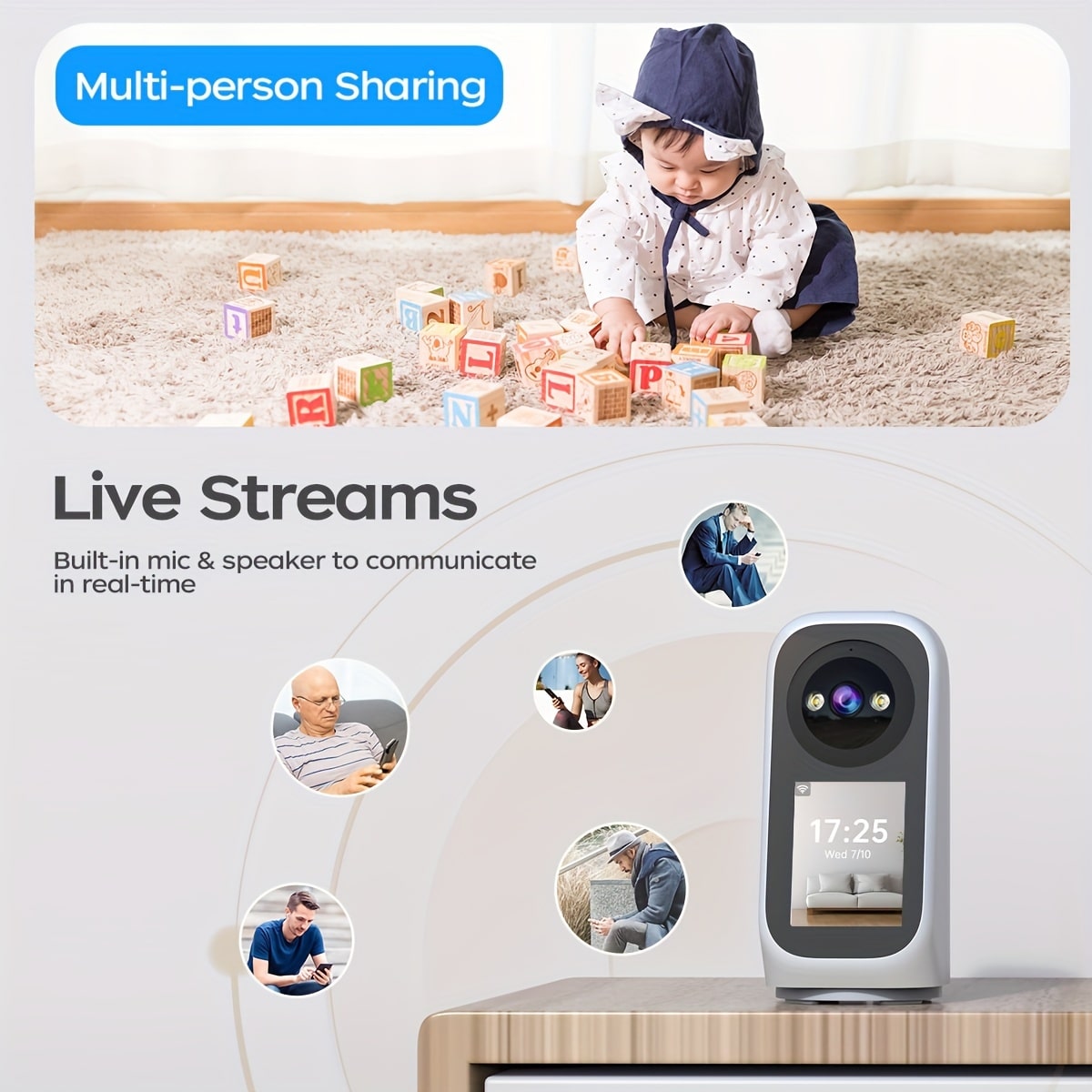 3MP FHD Indoor WiFi Security Camera with 360° PTZ, Two-Way Audio & Night Vision - Zeal Cart