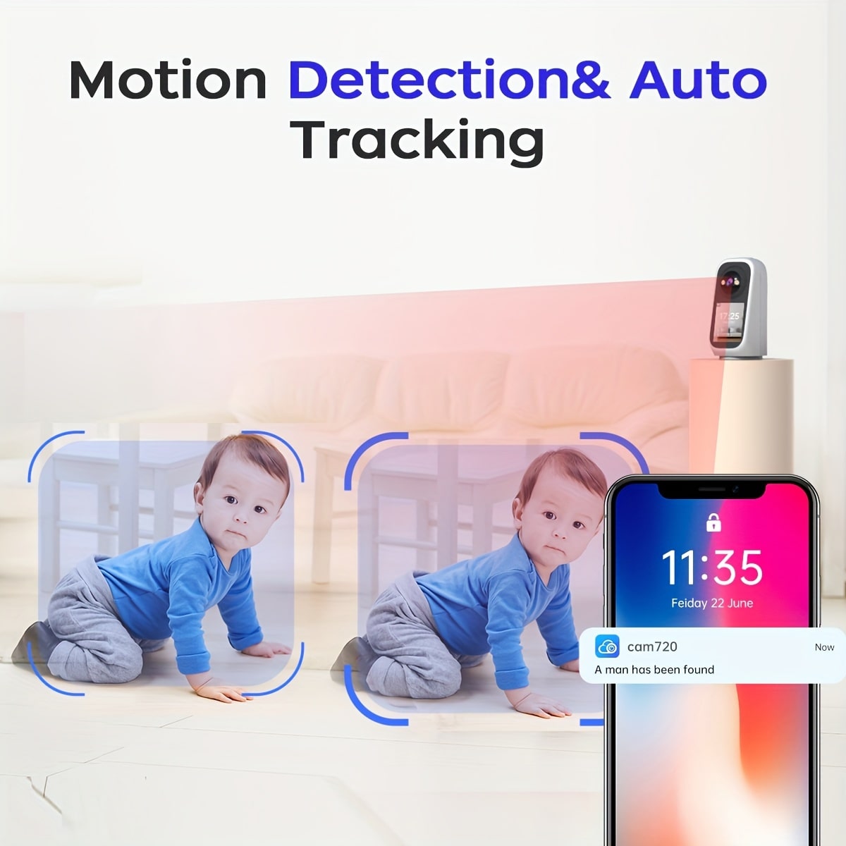 3MP FHD Indoor WiFi Security Camera with 360° PTZ, Two-Way Audio & Night Vision - Zeal Cart