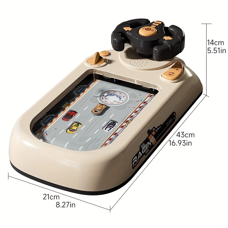 Kids Racing Game Console with Steering Wheel – Realistic Driving Toy, USB Powered, Traffic Education Game - Zeal Cart