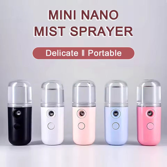 Portable Nano Mist Sprayer – 30ml Rechargeable Facial Steamer for Skin Hydration - Zeal Cart