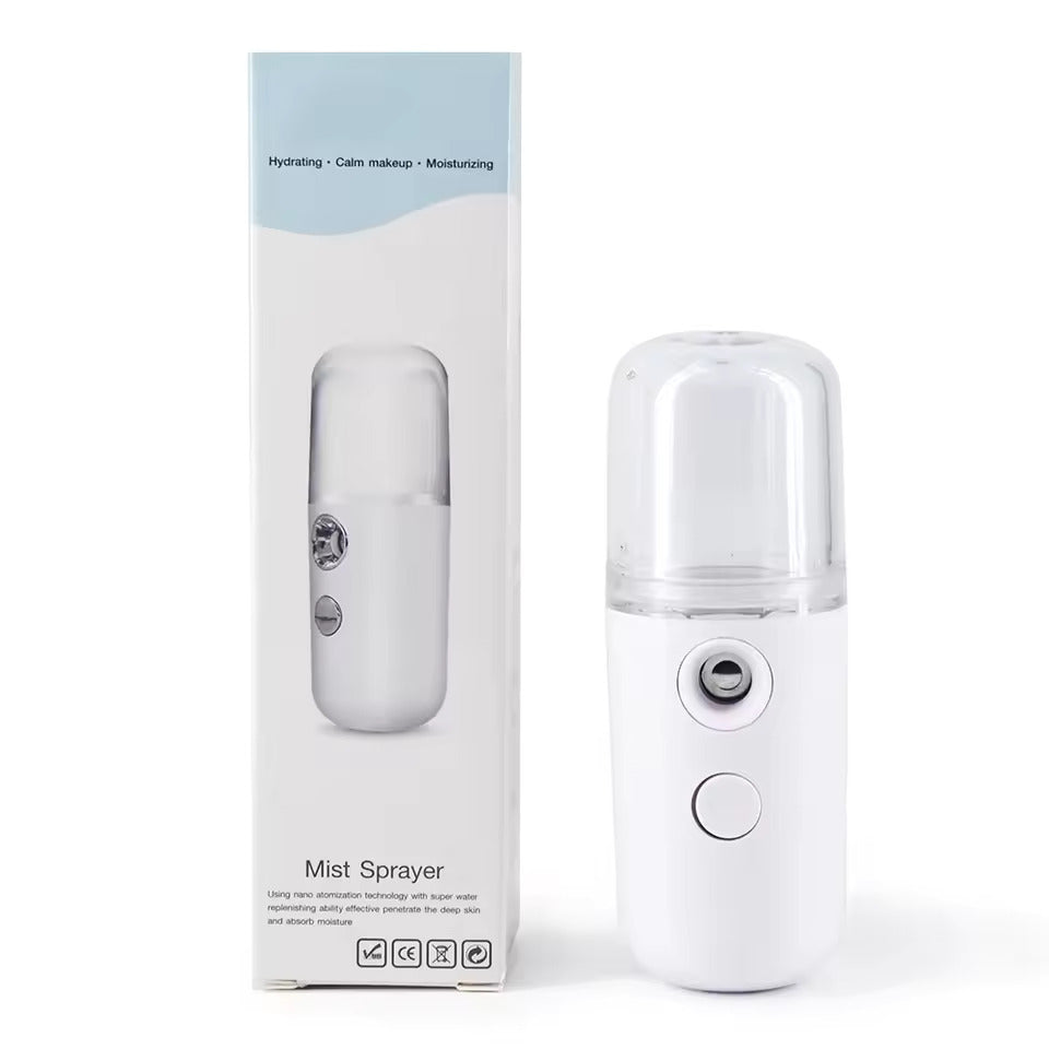 Portable Nano Mist Sprayer – 30ml Rechargeable Facial Steamer for Skin Hydration - Zeal Cart