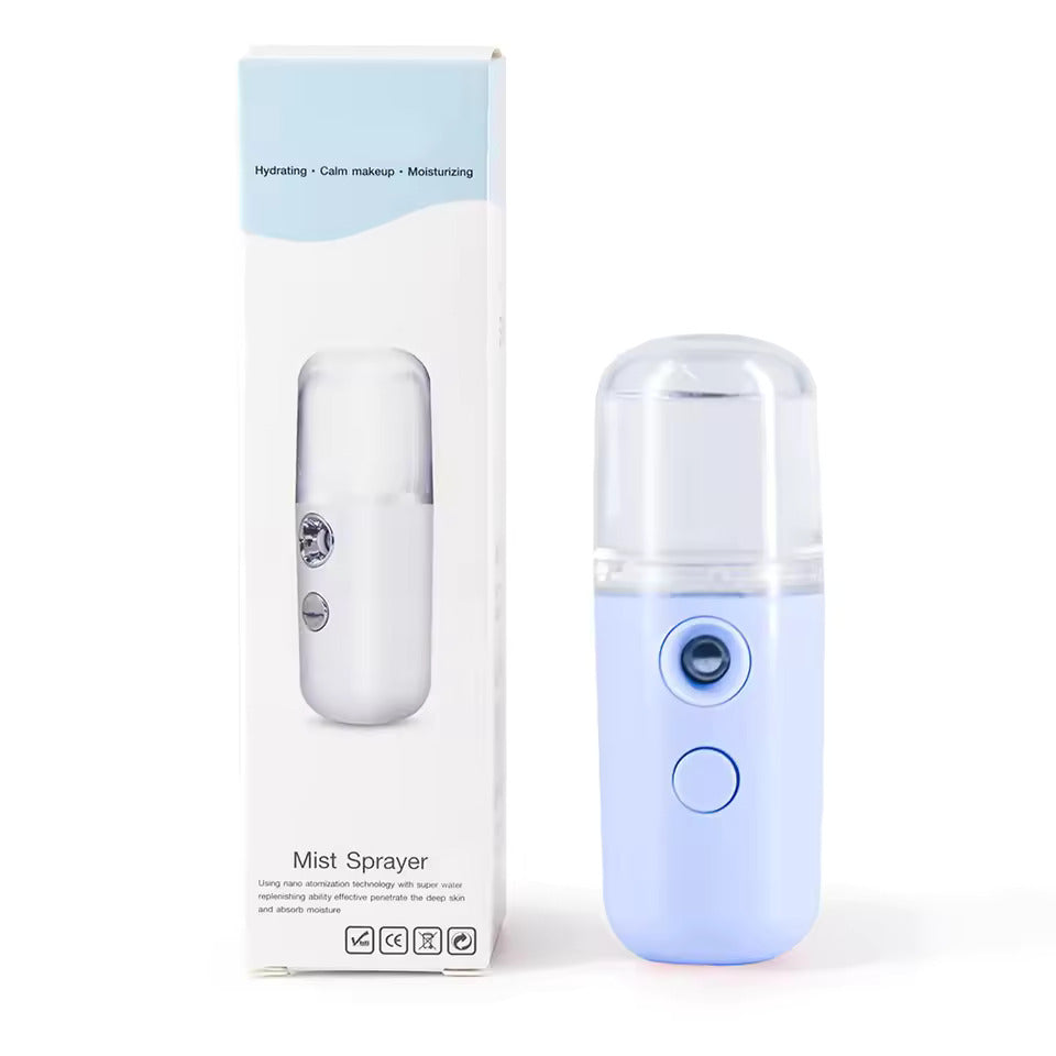 Portable Nano Mist Sprayer – 30ml Rechargeable Facial Steamer for Skin Hydration - Zeal Cart