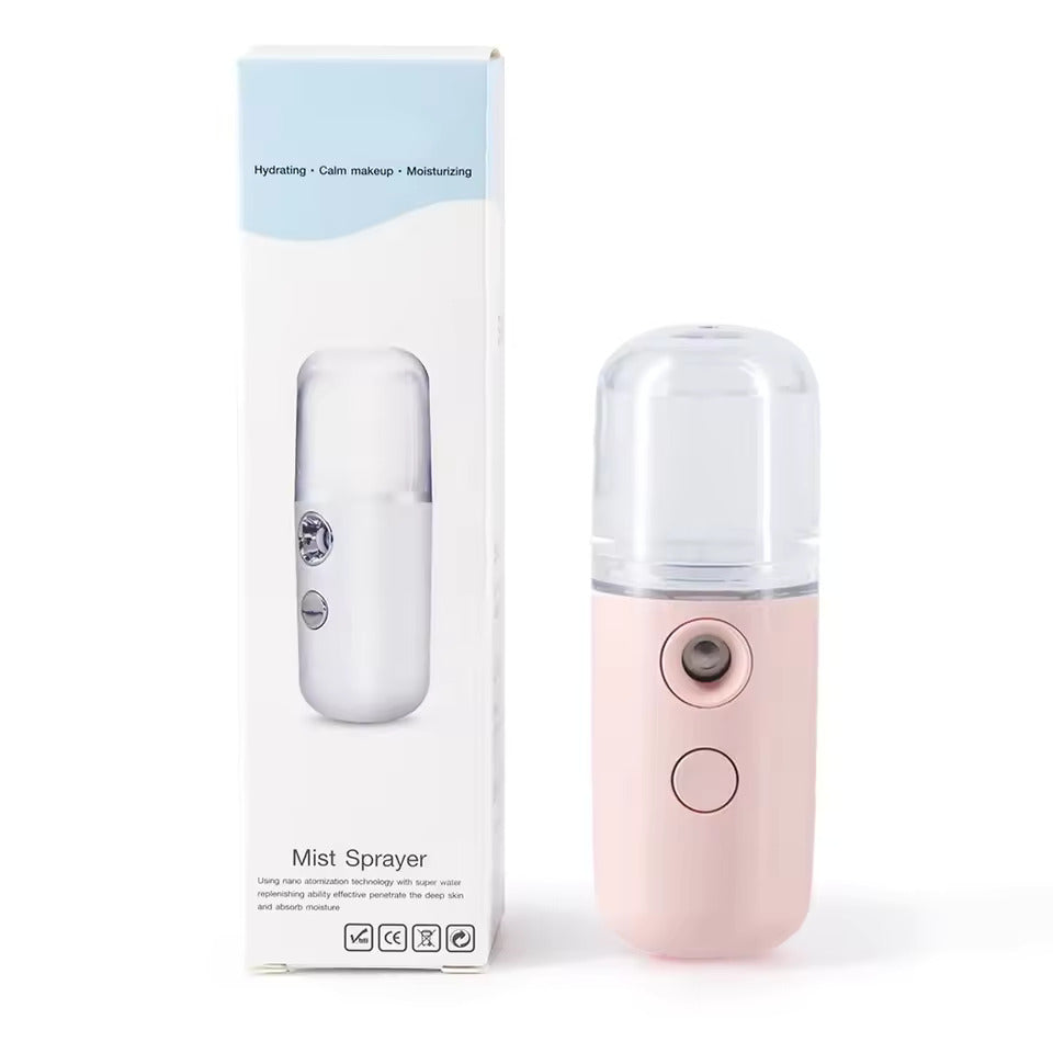 Portable Nano Mist Sprayer – 30ml Rechargeable Facial Steamer for Skin Hydration - Zeal Cart