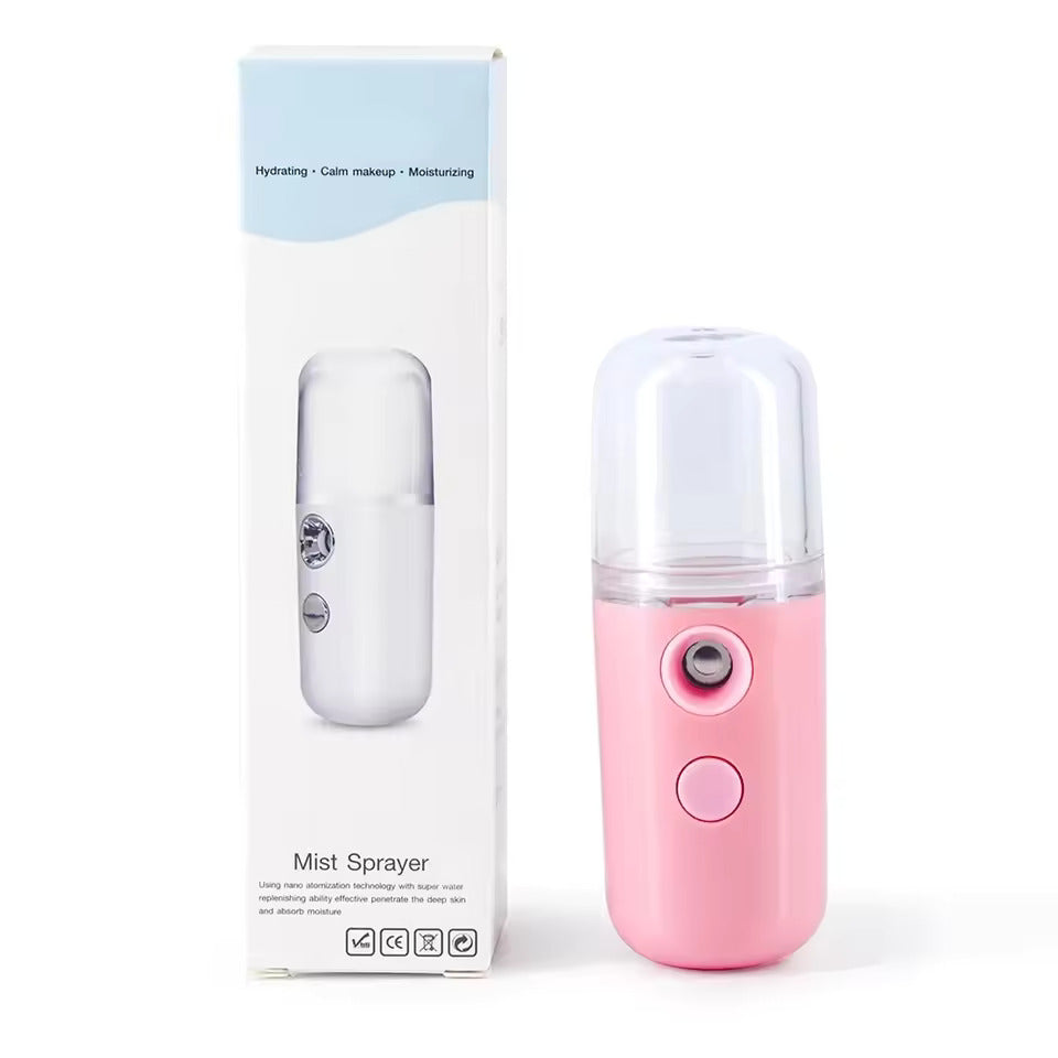 Portable Nano Mist Sprayer – 30ml Rechargeable Facial Steamer for Skin Hydration - Zeal Cart