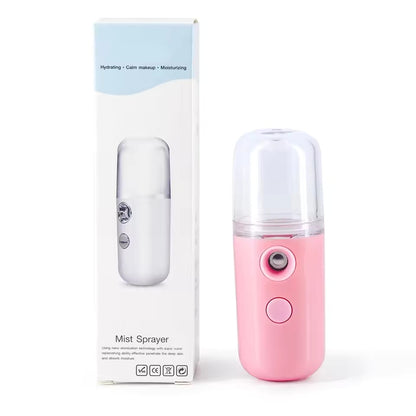 Portable Nano Mist Sprayer – 30ml Rechargeable Facial Steamer for Skin Hydration - Zeal Cart