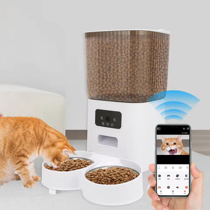 5L Smart WiFi Pet Feeder with Camera & App Control – Automatic Cat & Dog Food Dispenser - Zeal Cart