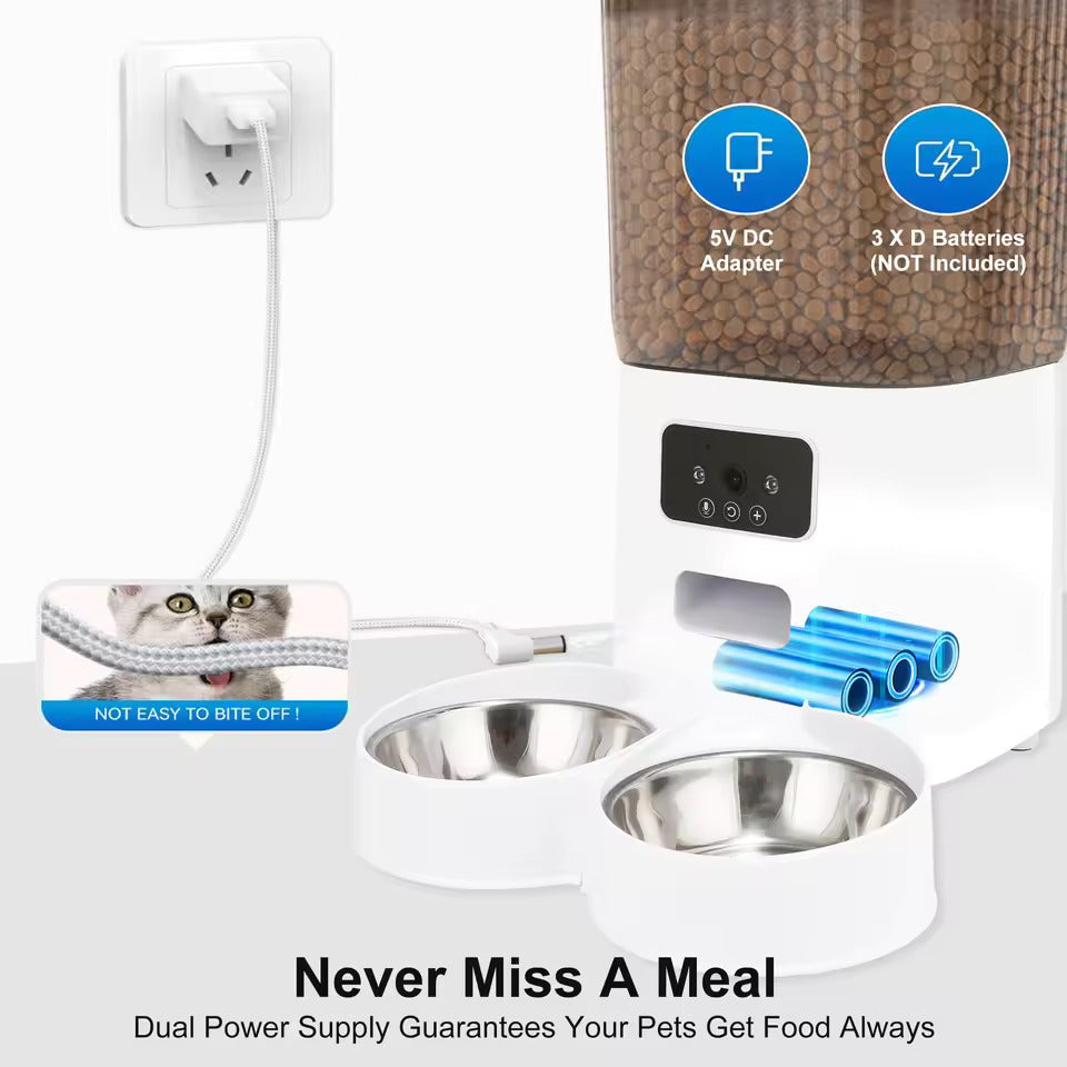 5L Smart WiFi Pet Feeder with Camera & App Control – Automatic Cat & Dog Food Dispenser - Zeal Cart
